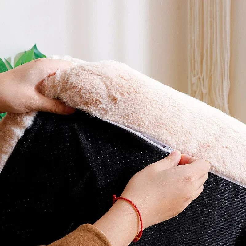 Canapé lit peluche luxueux pour chat et petit chien