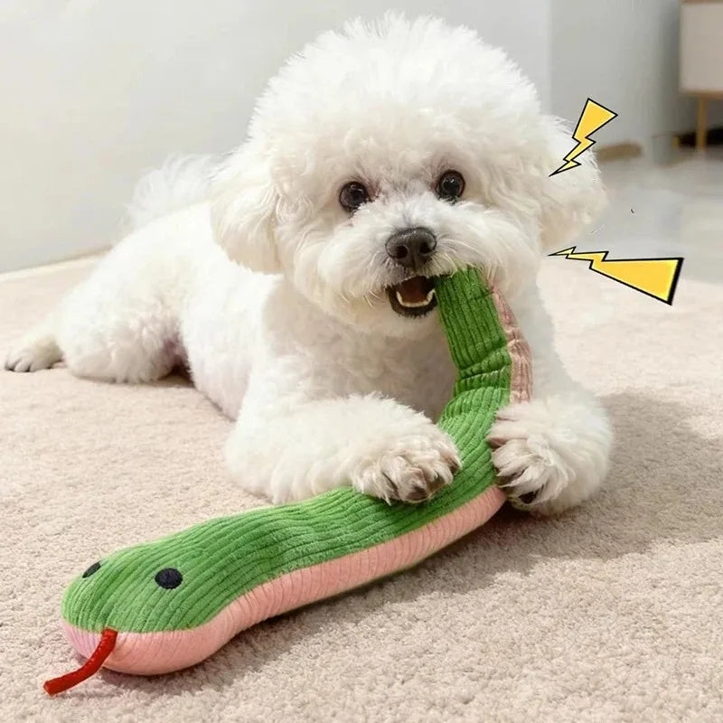 Jouet peluche serpent interactif 42cm pour chat