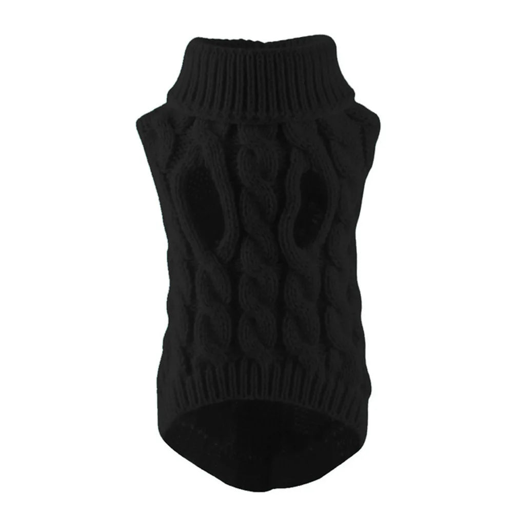 Pull torsadé tricoté pour petit chien