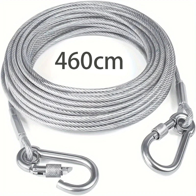 Câble d'attache extérieur en acier inoxydable pour chien