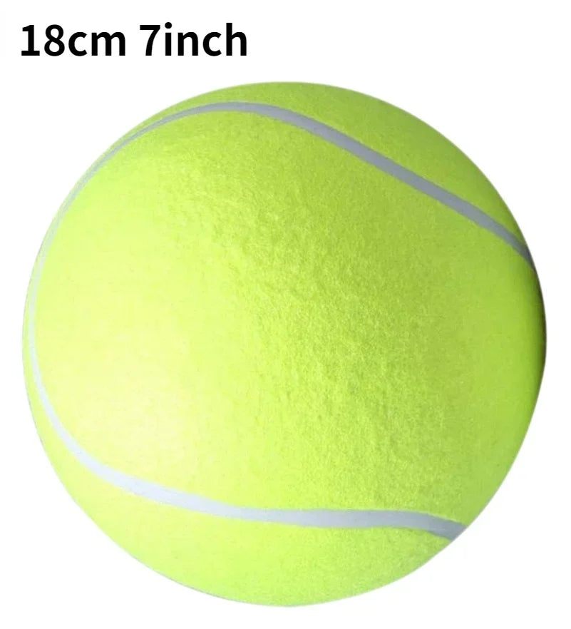 Balle tennis géante pour chien