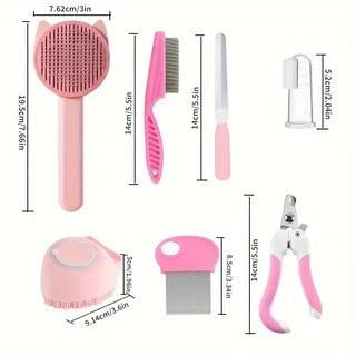 Kit de toilettage 8 pièces pour chat