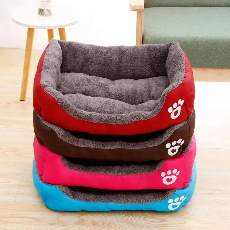 Panier carré chaud pour grand chien et chat