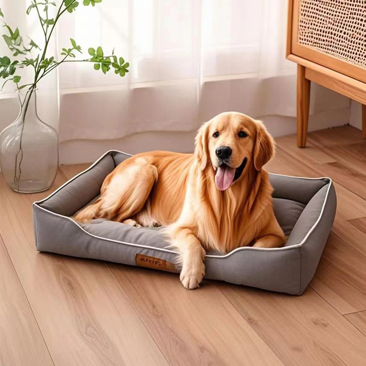 Lit carré 4 saisons résistant pour grand chien