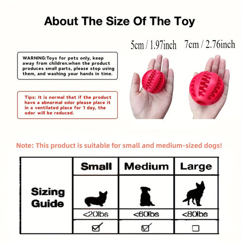 Balle à mâcher distributrice de friandises pour chien