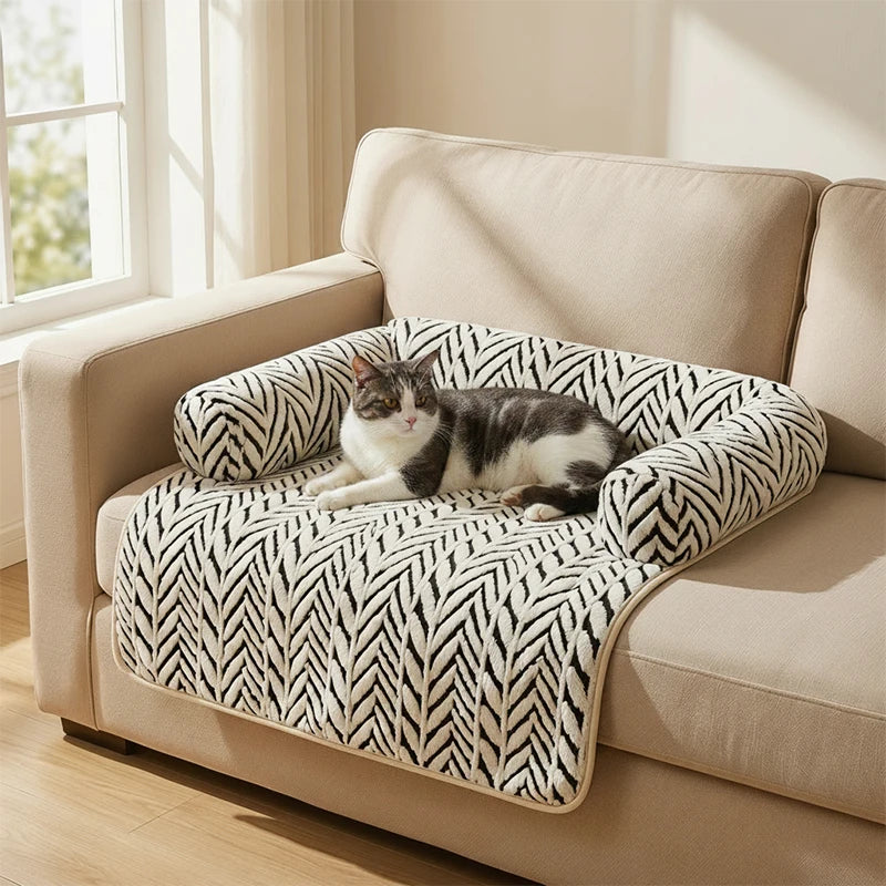 Tapis canapé à bords surélevés pour chien et chat