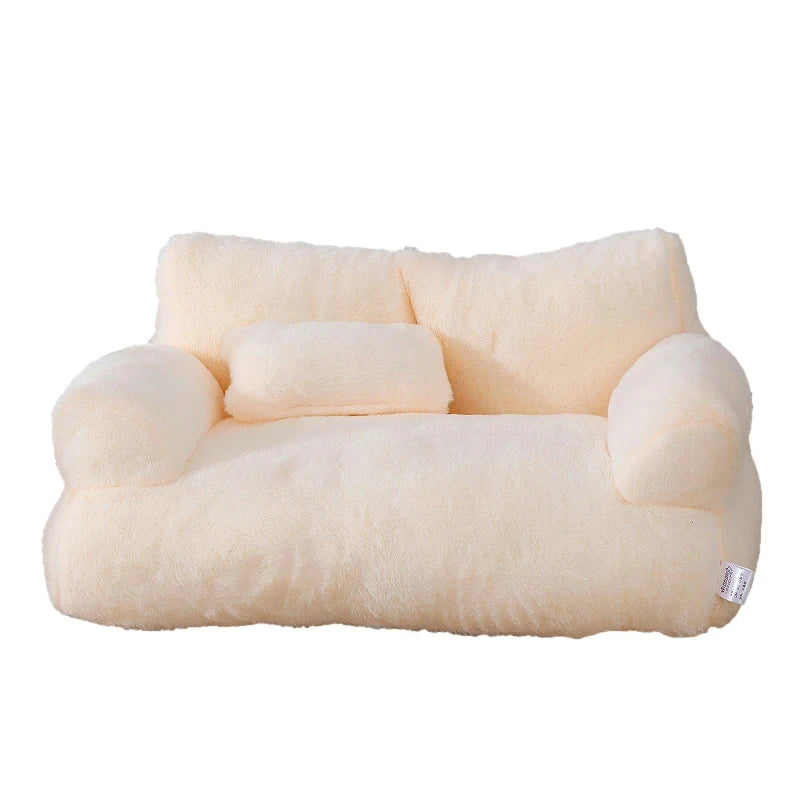 Canapé lit peluche luxueux pour chat et petit chien