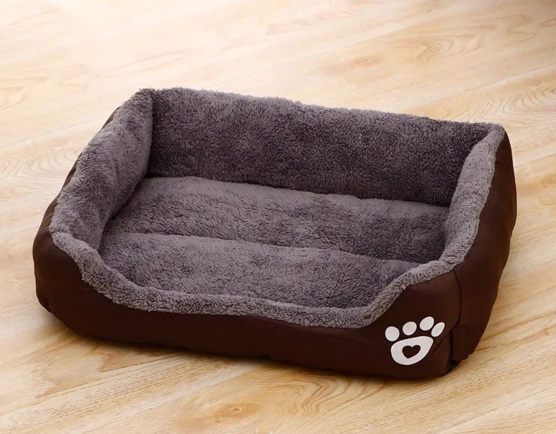Panier carré chaud pour grand chien et chat