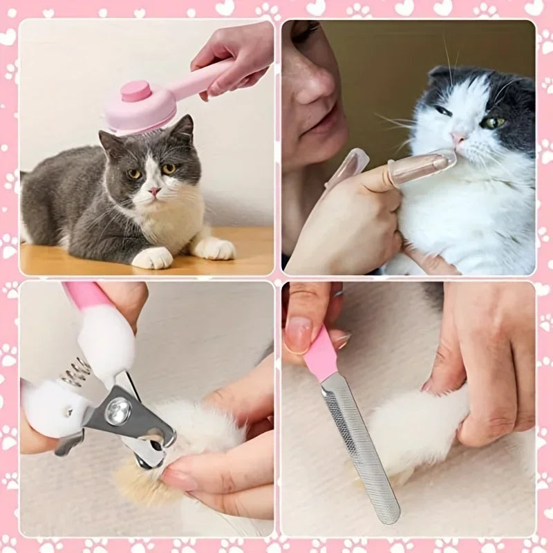 Kit de toilettage 8 pièces pour chat