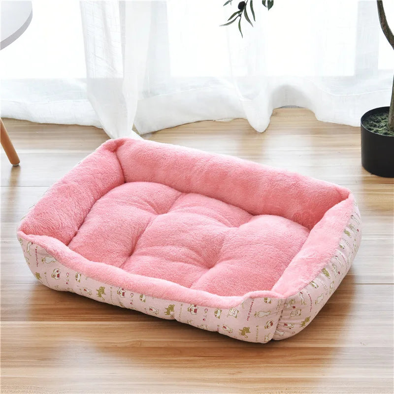 Panier carré chaud pour grand chien et chat