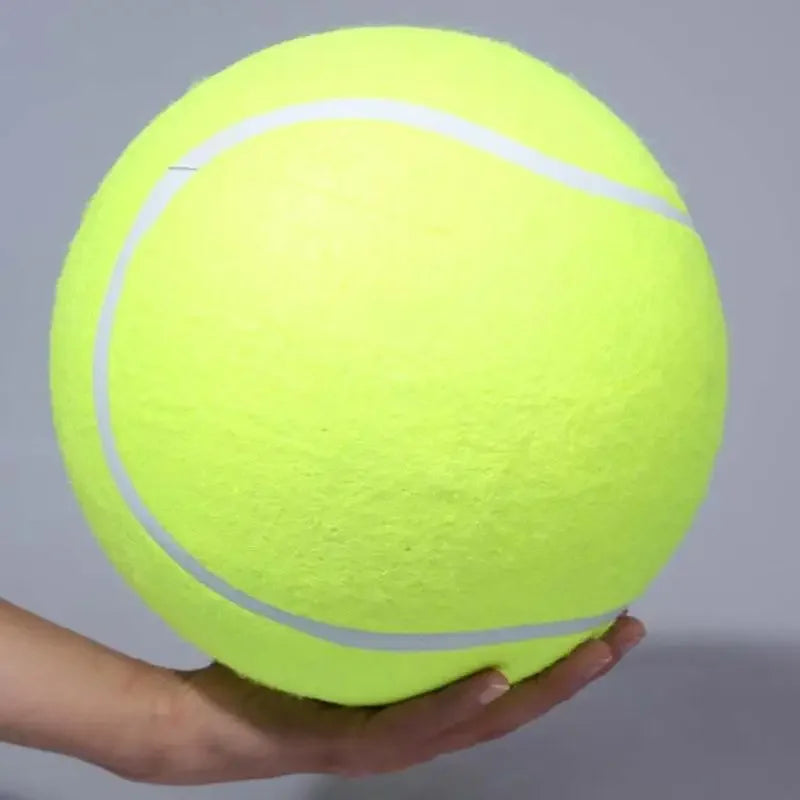 Balle tennis géante pour chien