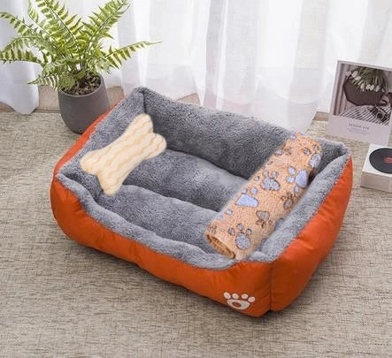 Panier carré chaud pour grand chien et chat