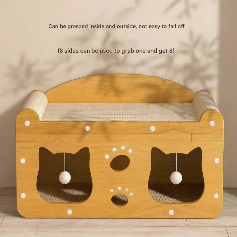 Griffoir combiné vertical/horizontal pour chat