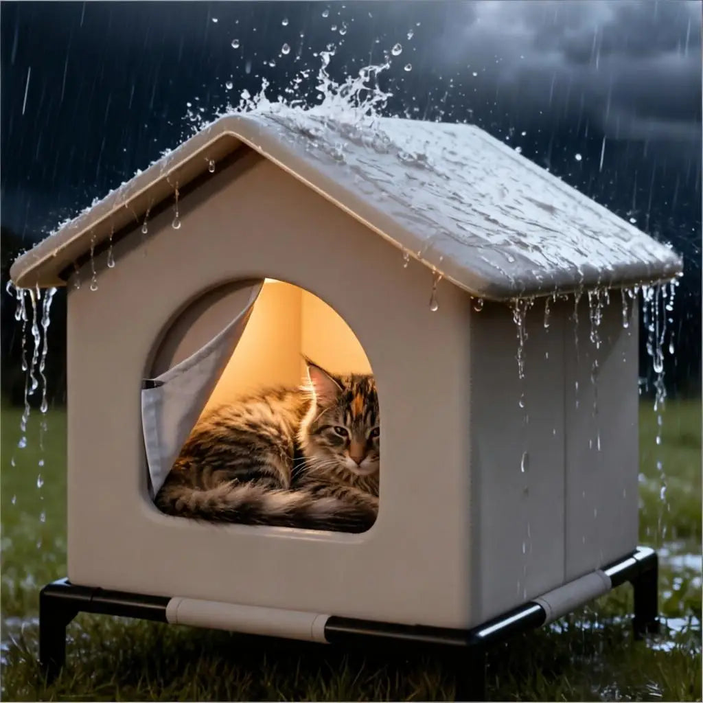 Abri extérieur pliable pour chat errant