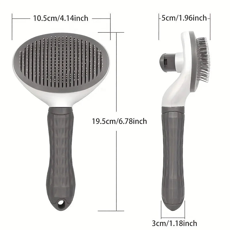 Peigne D'Épilation Pour Animaux De Compagnie En Un Clic Pour Un Toilettage Sans Effort Des Chiens Et Des Chats-Brosse D'Épilation Flottante Avec Fonction Automatique