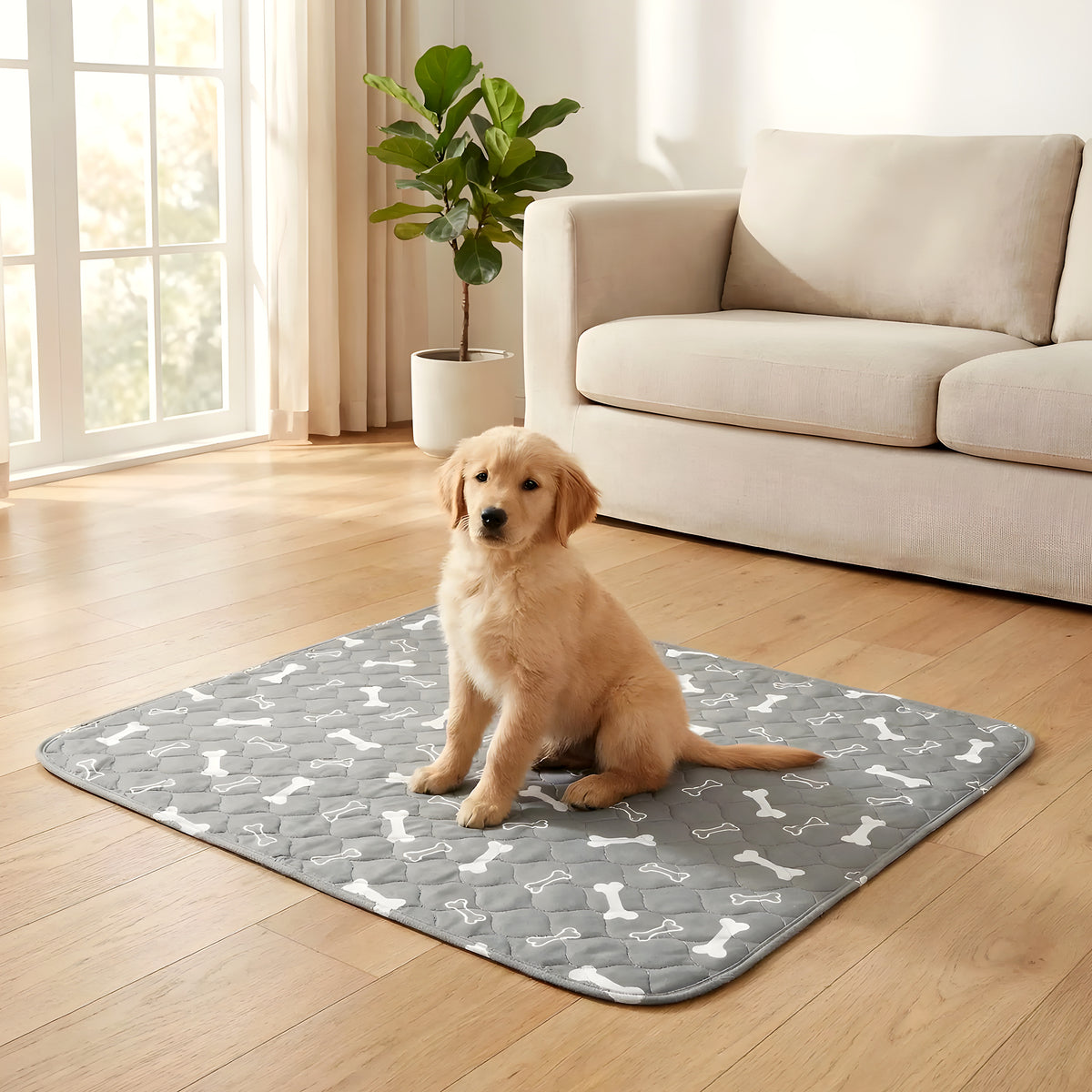Alèse lavable 3 couches 40 x 60 cm pour chien