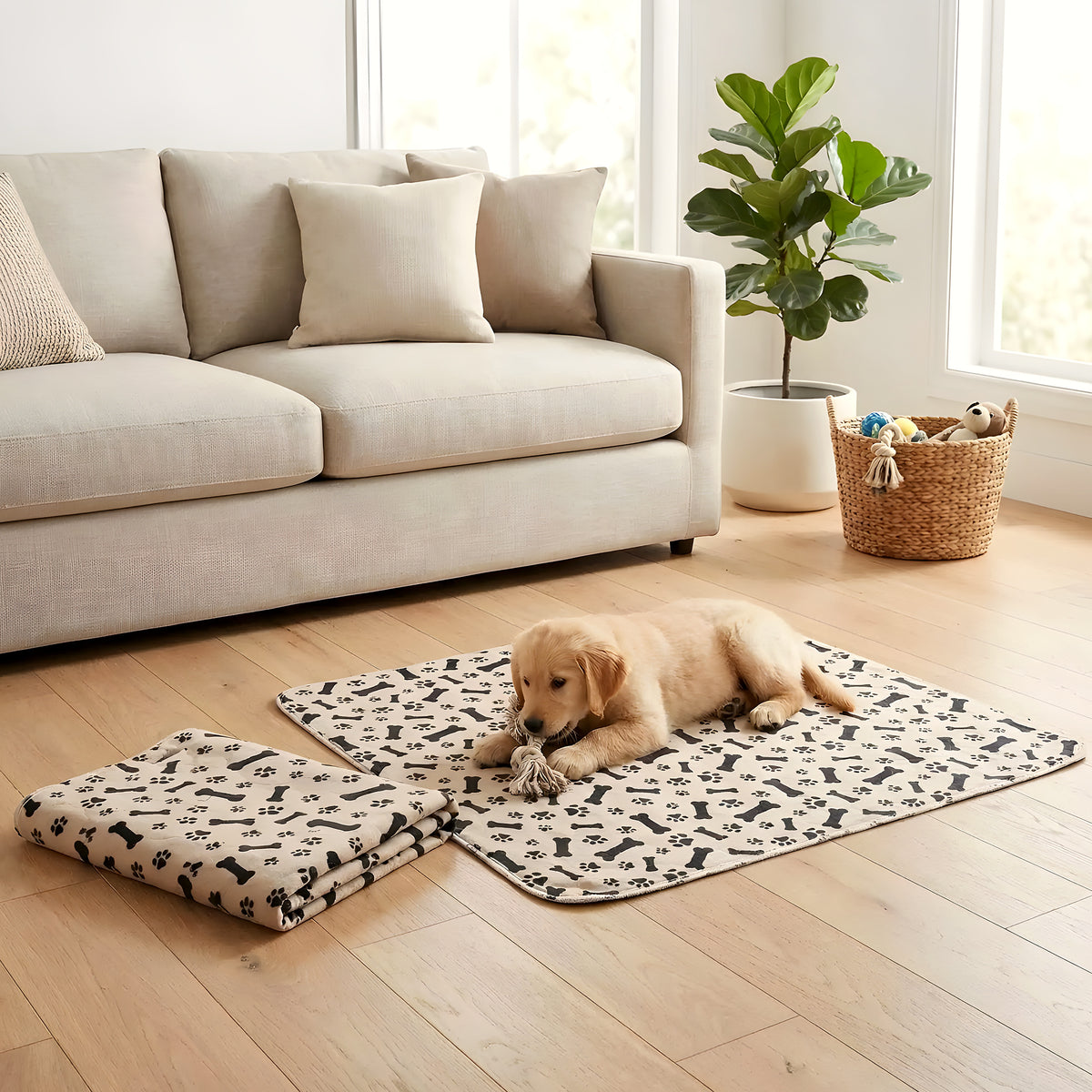 Alèse lavable 3 couches 40 x 60 cm pour chien