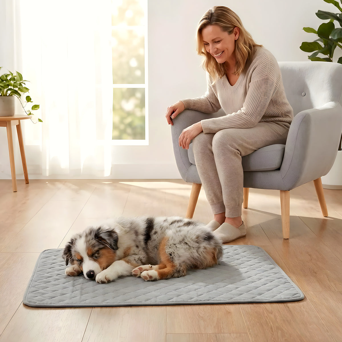 Alèse lavable pour chiot, 3 couches