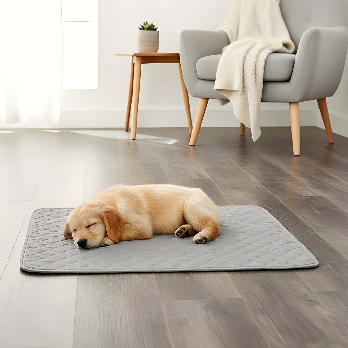 Alèses lavables 4 couches pour chien, lot de 2