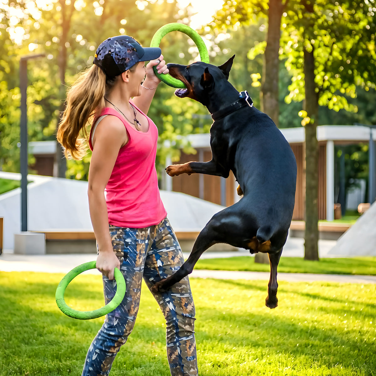 Anneau interactif en mousse EVA pour chien, 2 tailles