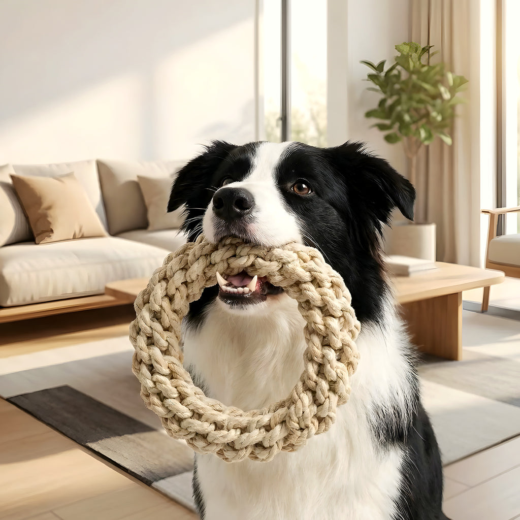 Anneaux en corde de coton pour chien destructeur, lot de 3