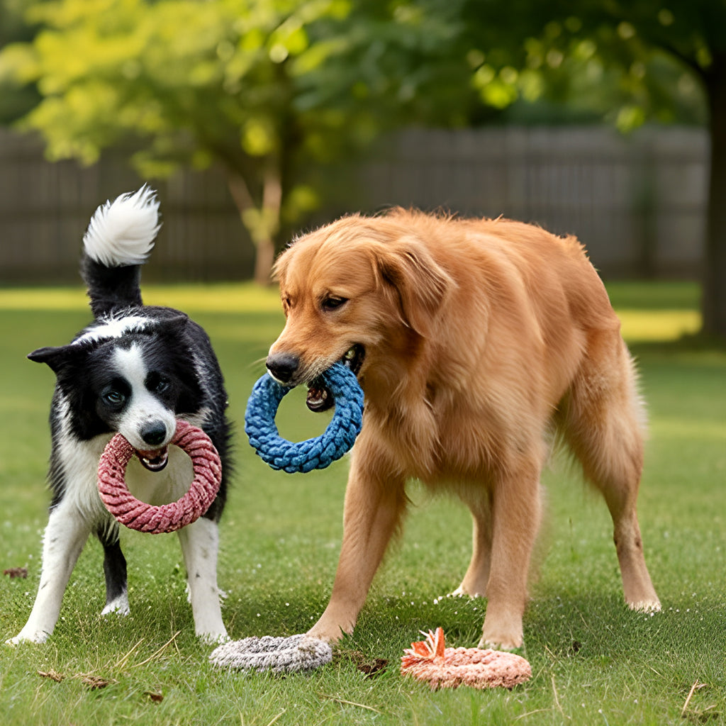Anneaux en corde de coton pour chien destructeur, lot de 3