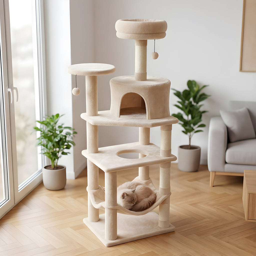 Arbre à chat 140 cm 5 niveaux