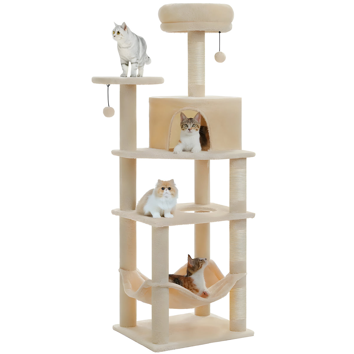 Arbre à chat 140 cm 5 niveaux