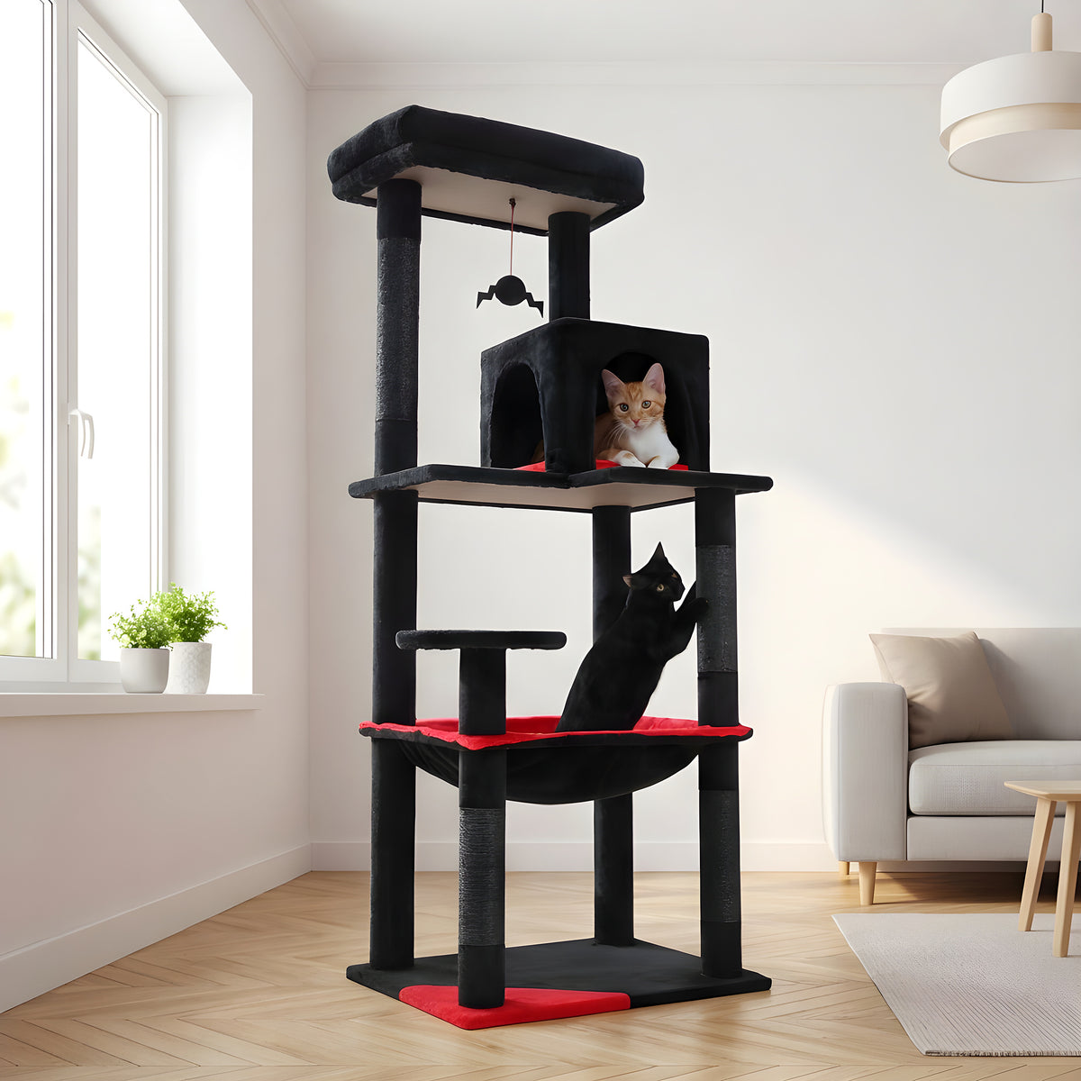 Arbre à chat 143 cm hamac XXL