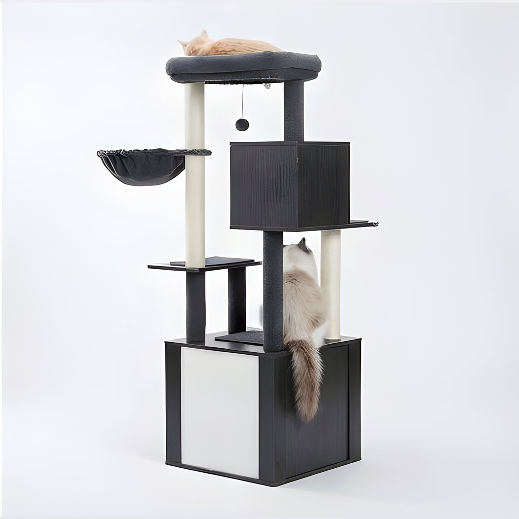 Arbre à chat avec cache-litière