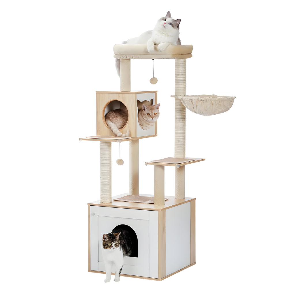 Arbre à chat avec cache-litière