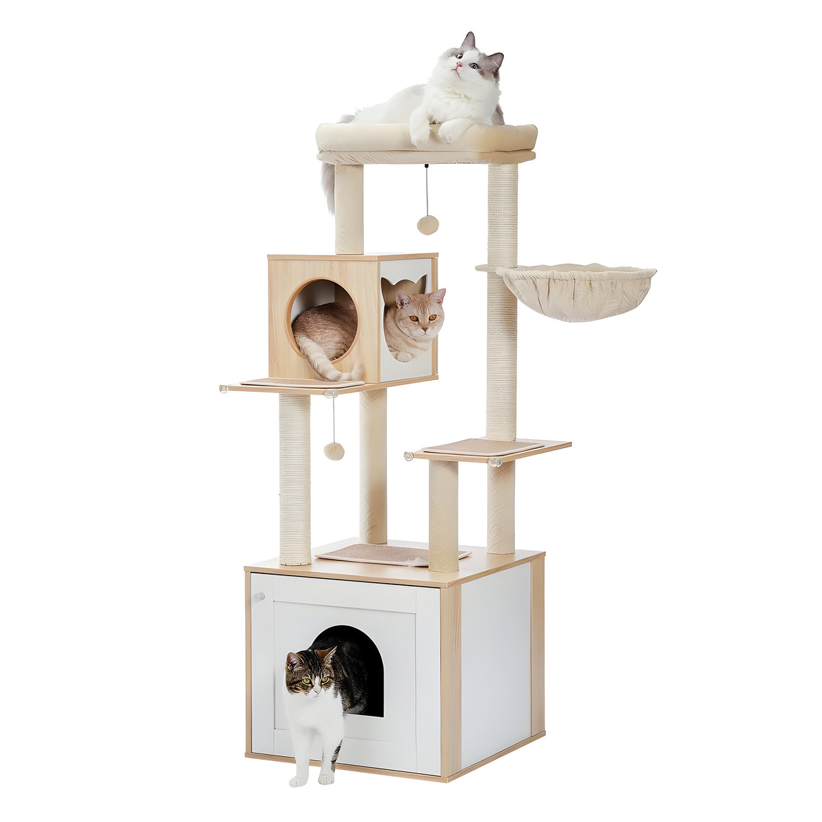 Arbre à chat avec cache-litière
