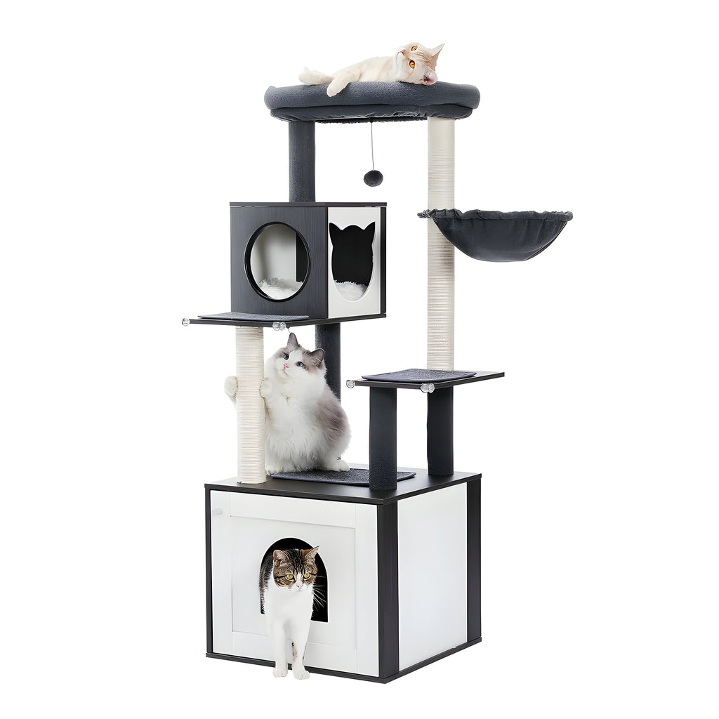Arbre à chat avec cache-litière