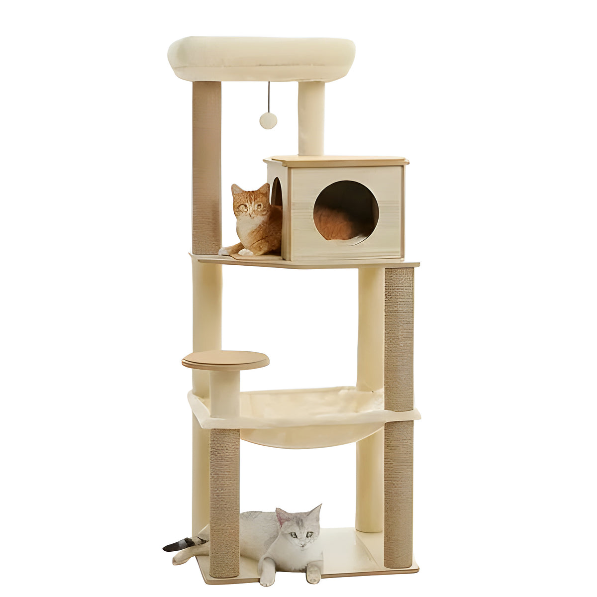 Arbre à chat beige 143 cm