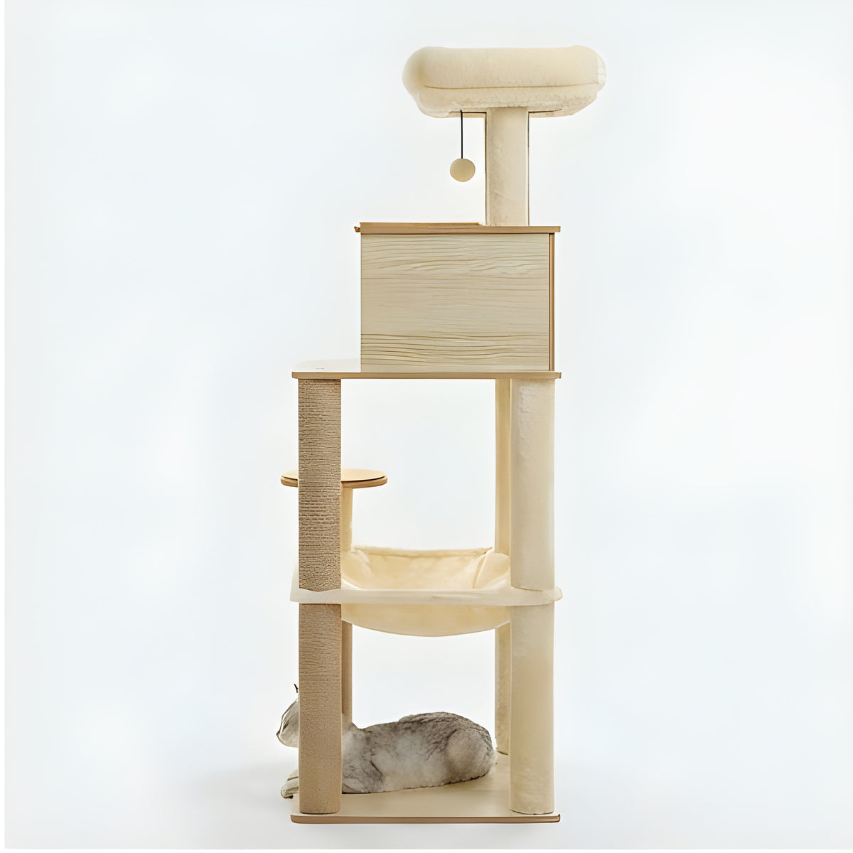 Arbre à chat beige 143 cm