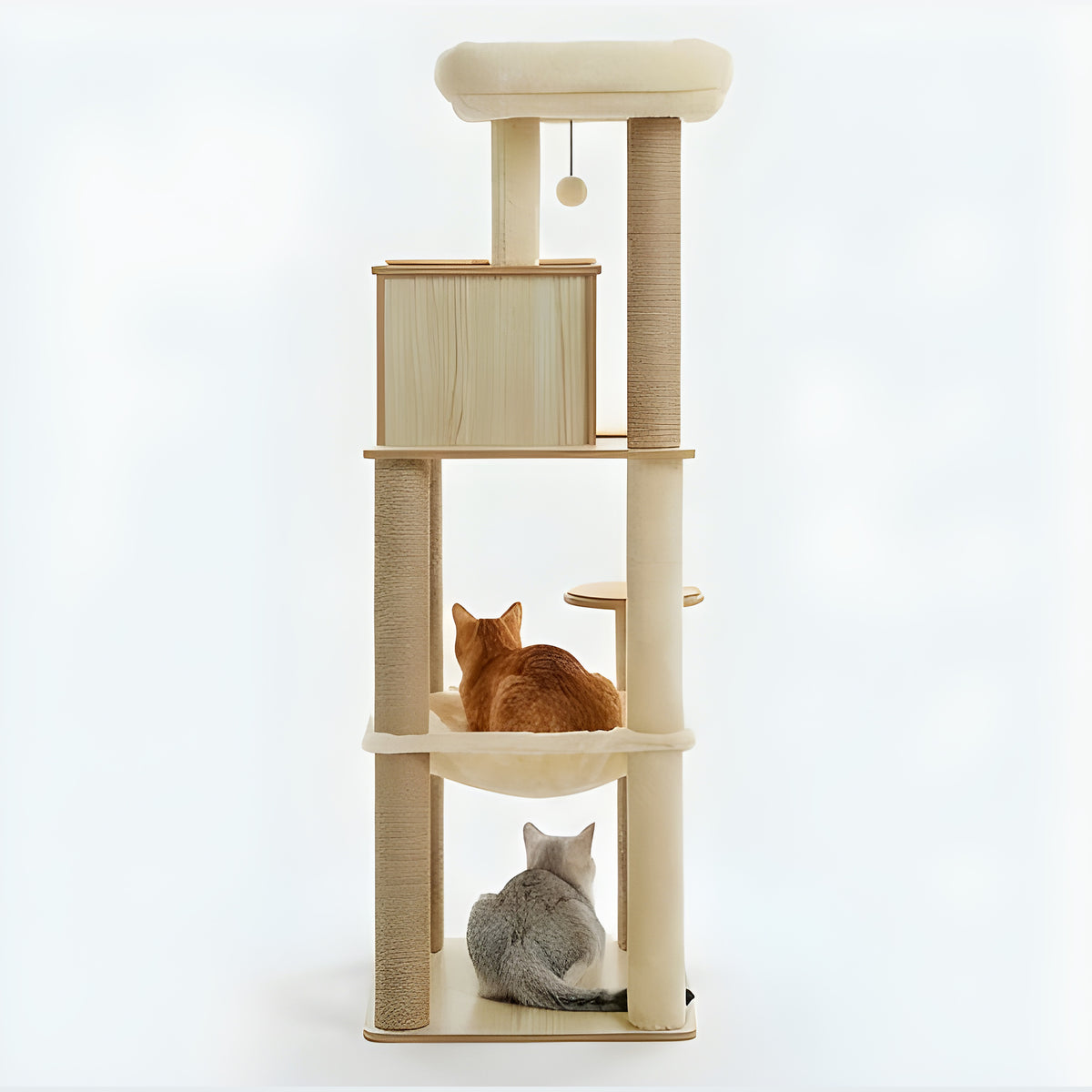 Arbre à chat beige 143 cm