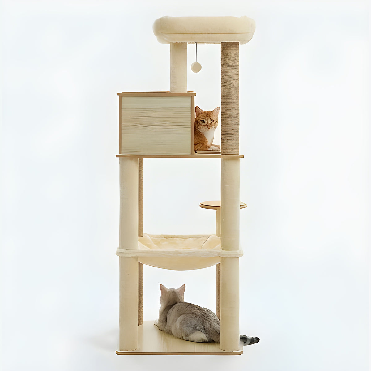 Arbre à chat beige 143 cm