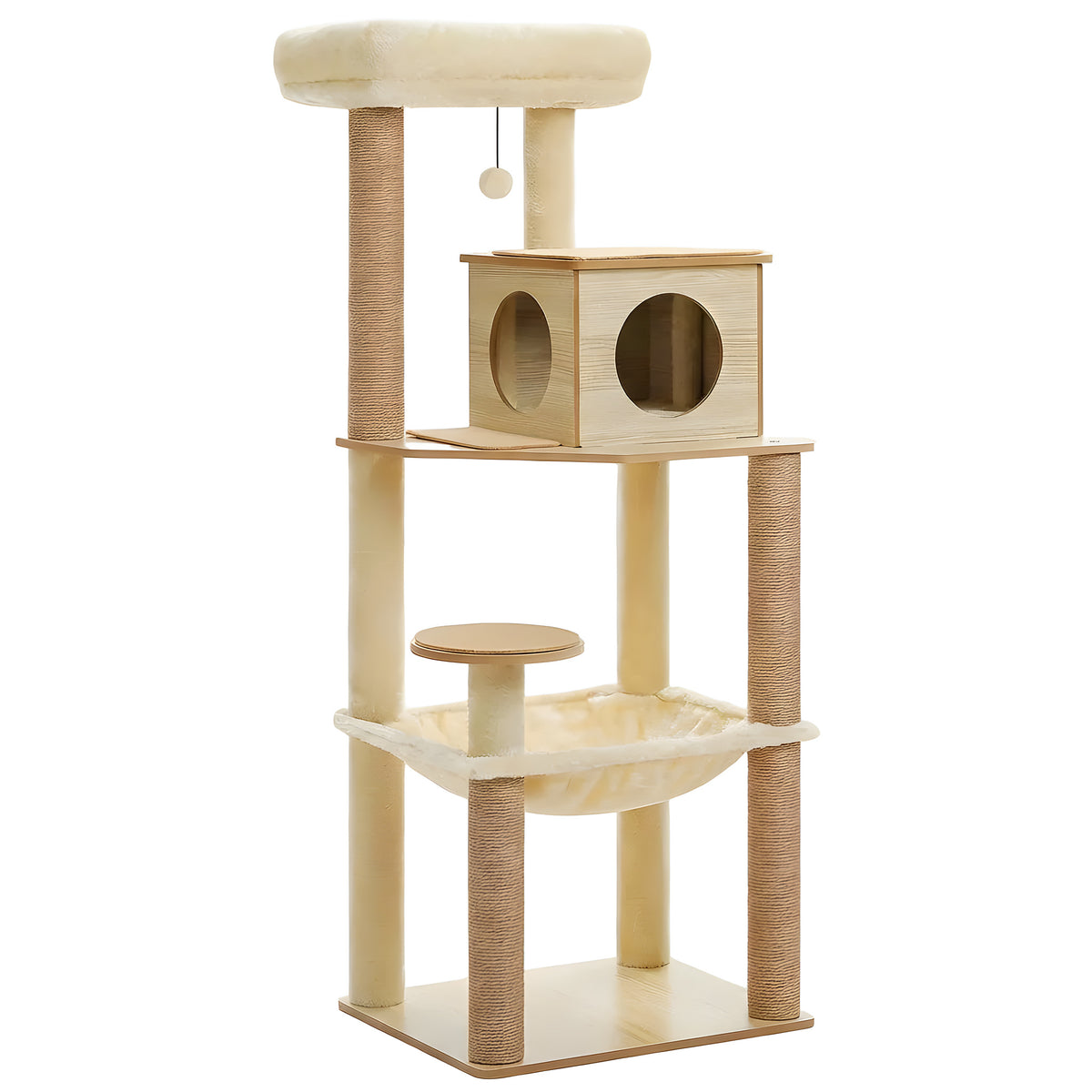 Arbre à chat beige 143 cm