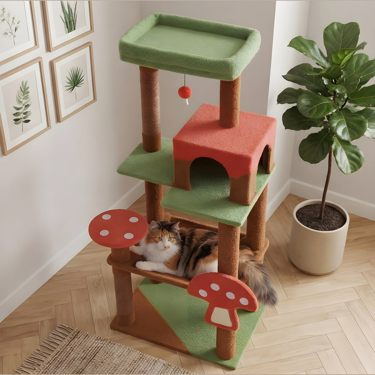 Arbre à chat champignon 143 cm