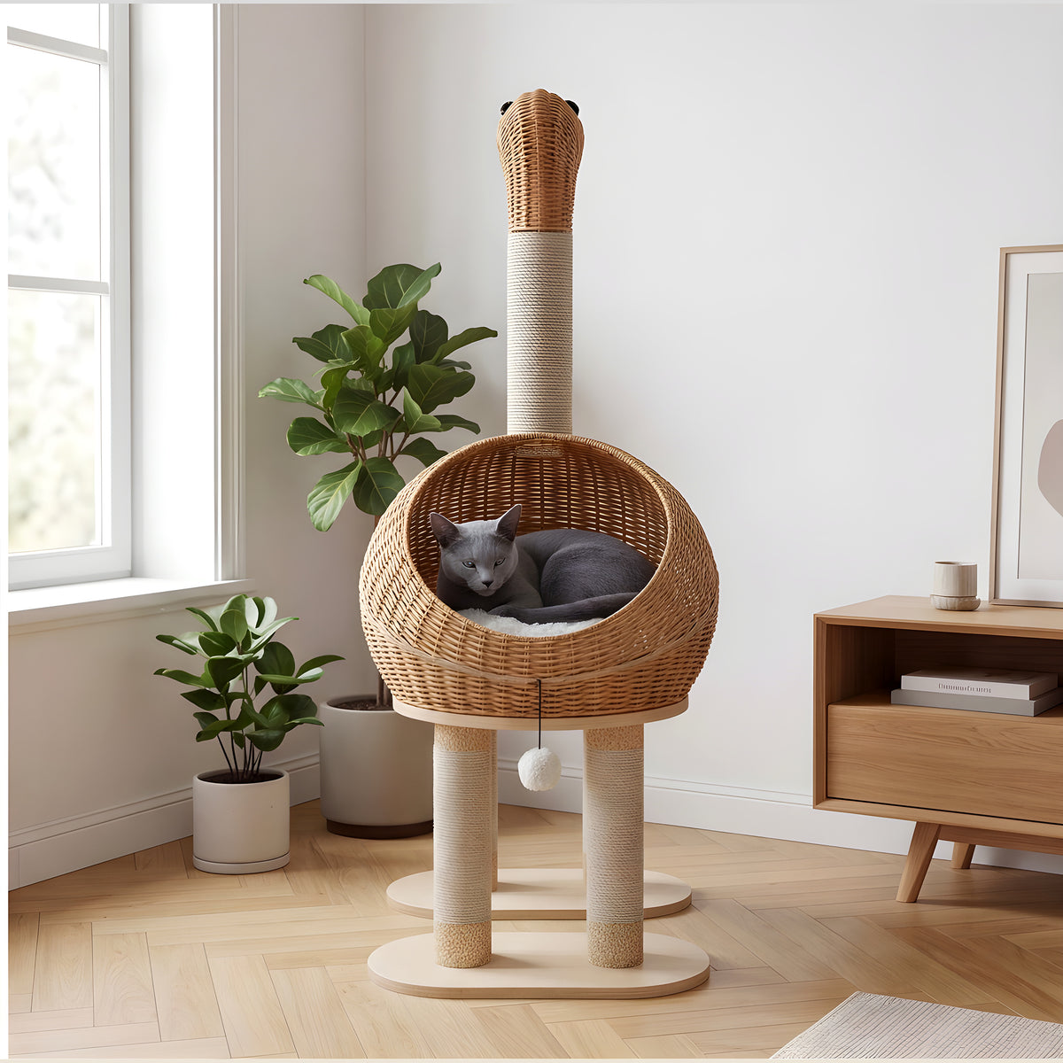 Arbre à chat dinosaure 116 cm