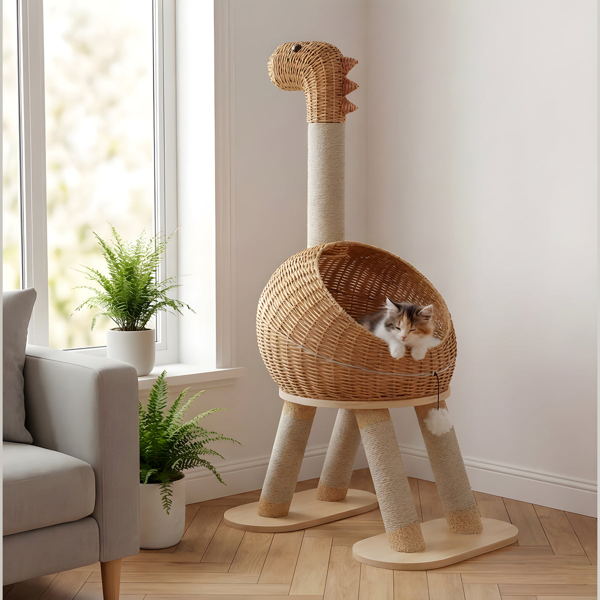 Arbre à chat dinosaure 116 cm