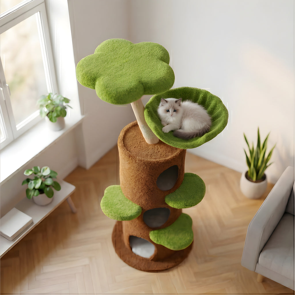Arbre à chat en bois 148 cm