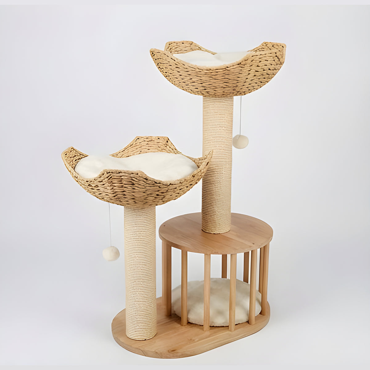 Arbre à chat en bois 3 niveaux