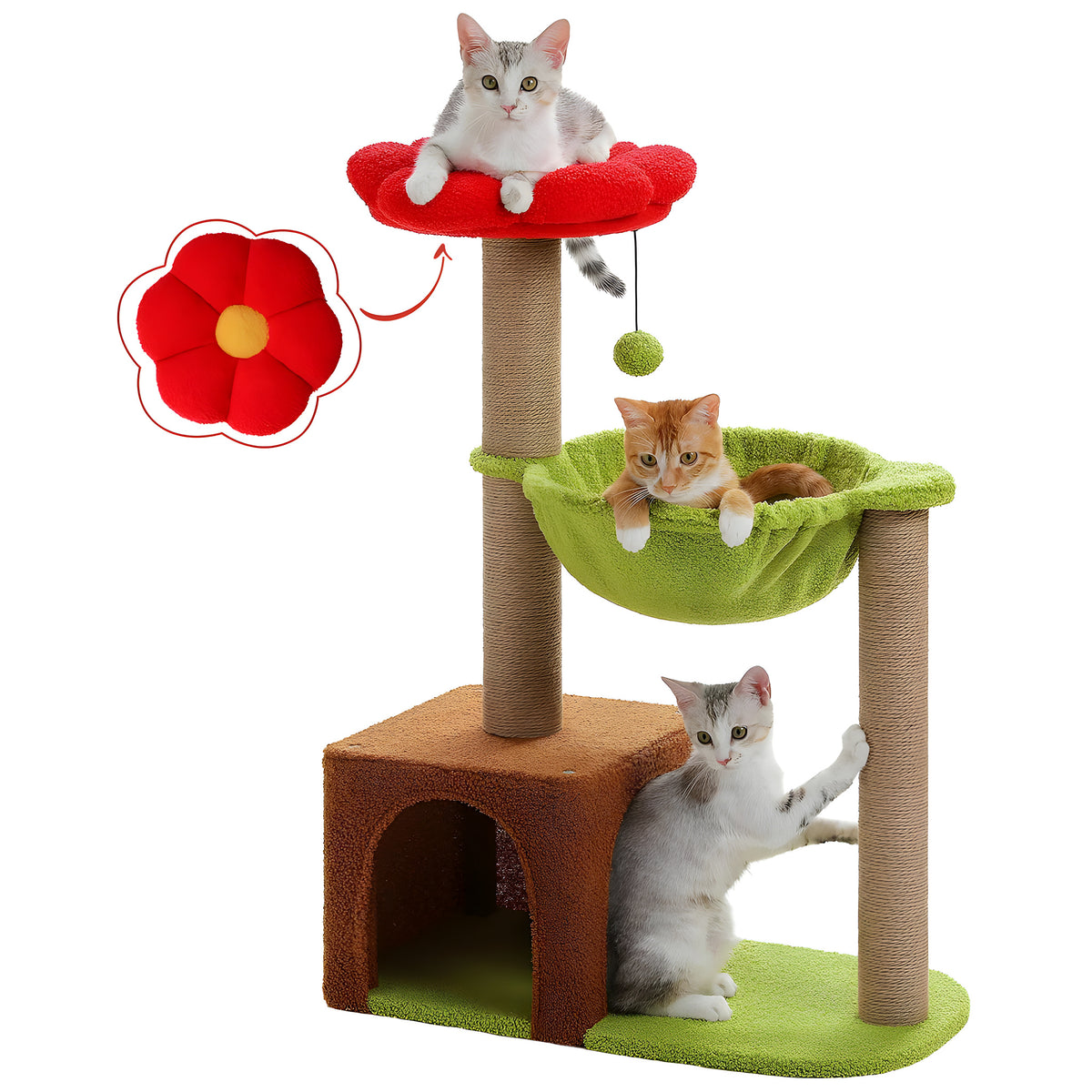 Arbre à chat fleur compact