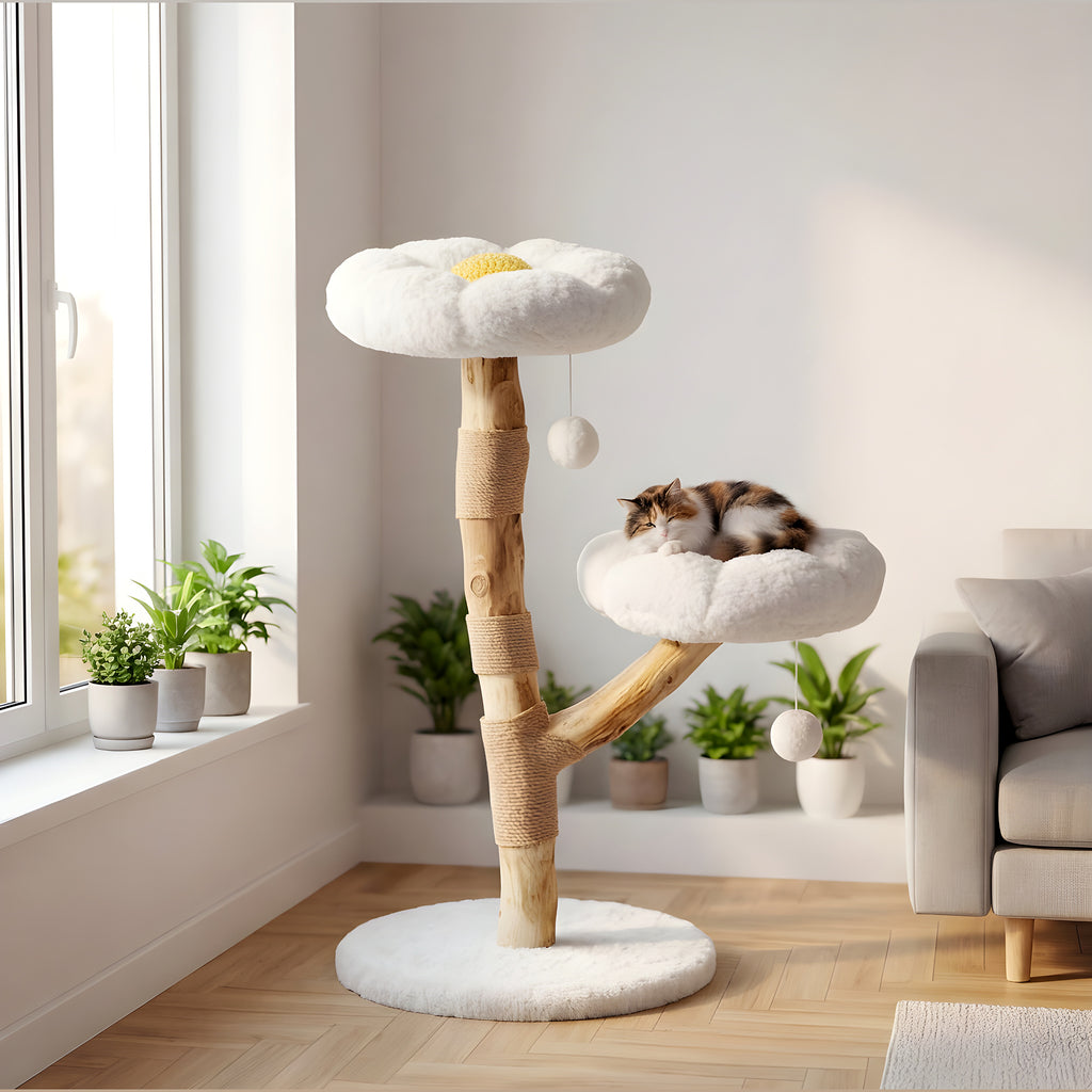 Arbre à chat fleuri 92 cm