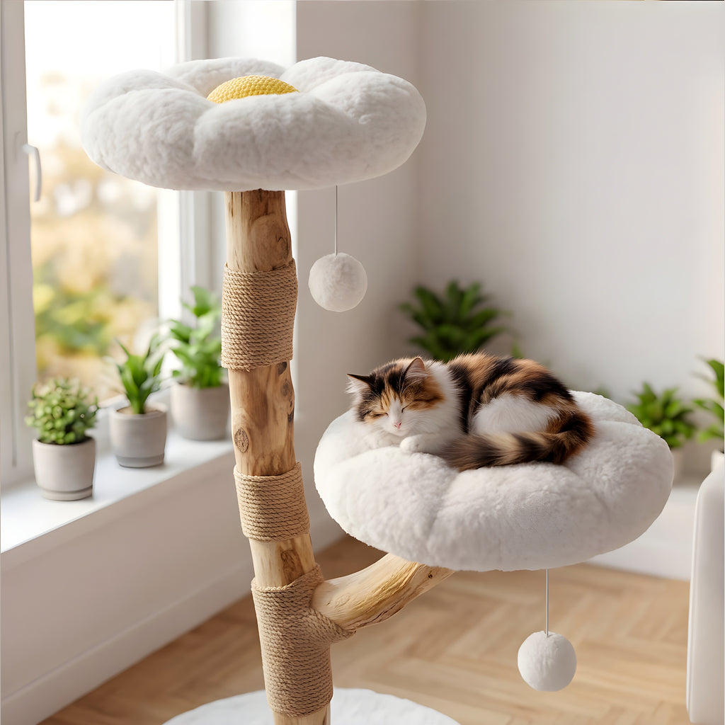 Arbre à chat fleuri 92 cm
