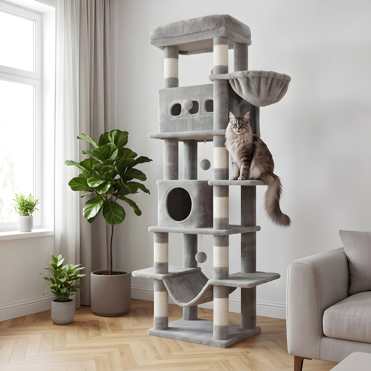 Arbre à chat Maine Coon 170 cm