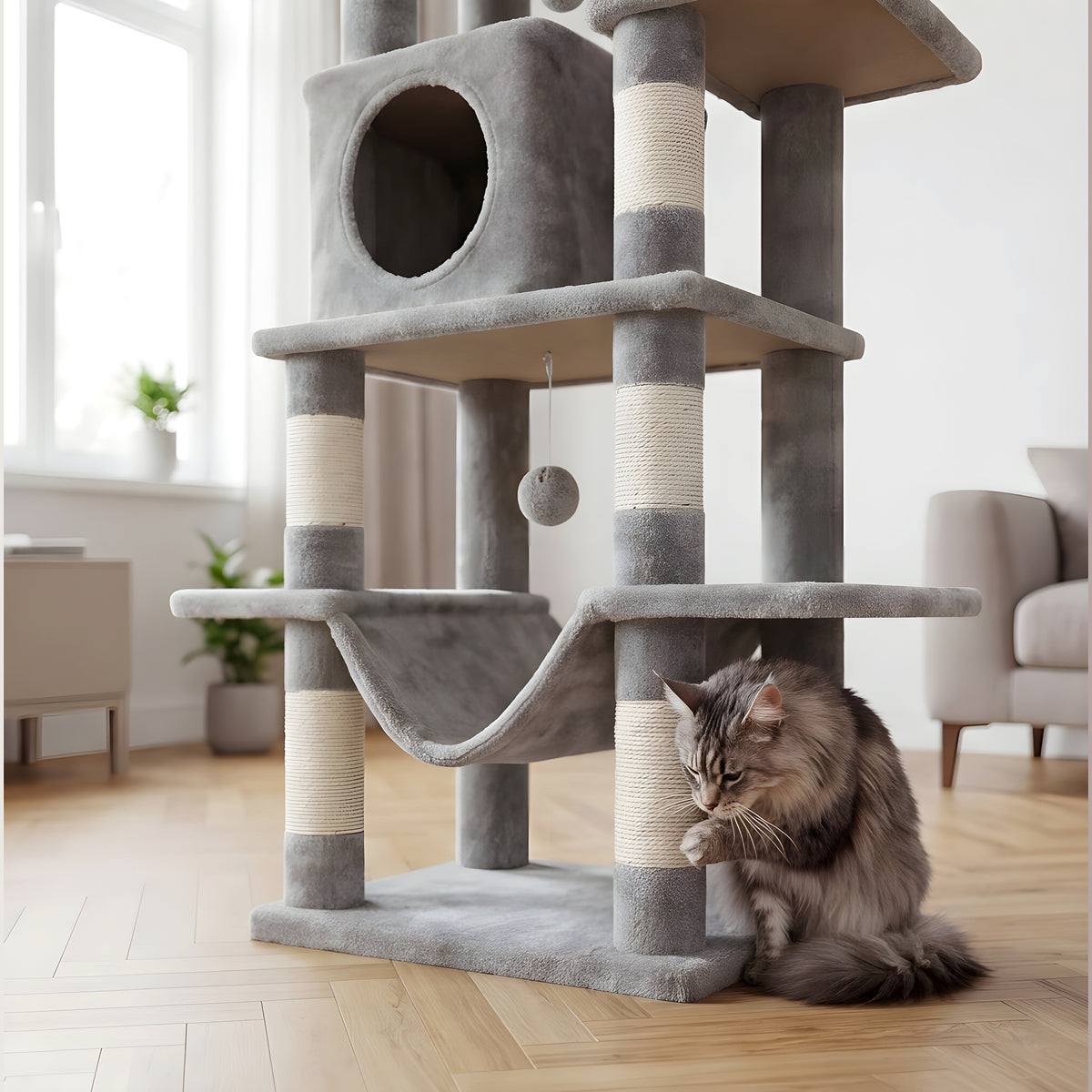 Arbre à chat Maine Coon 170 cm