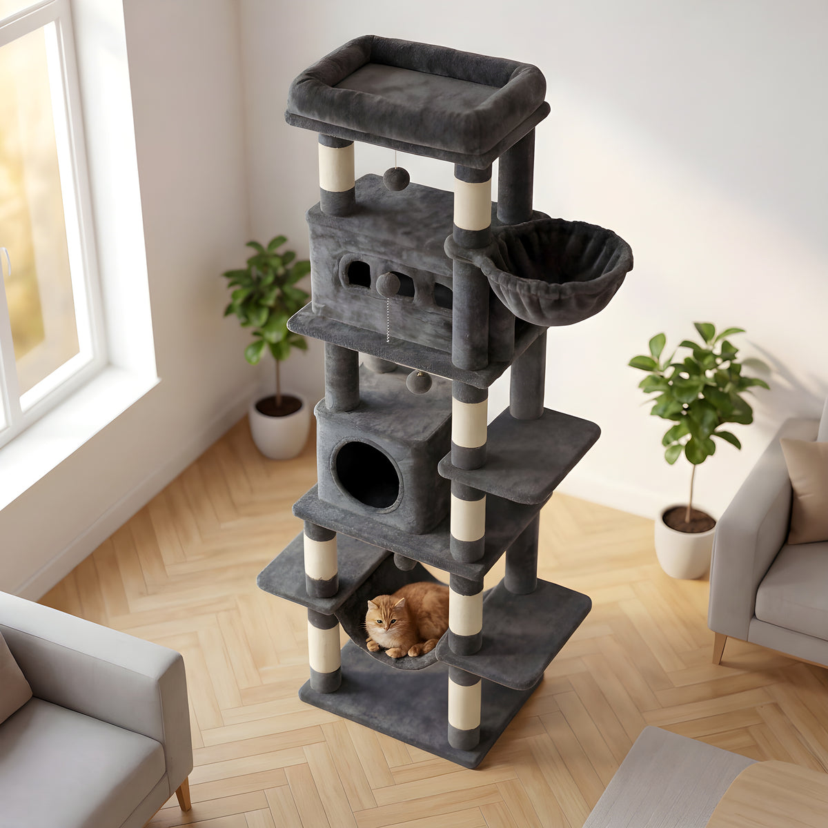 Arbre à chat Maine Coon 170 cm