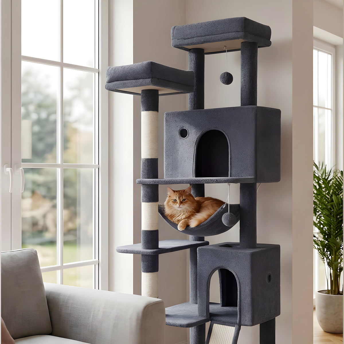 Arbre à chat vertical 178 cm